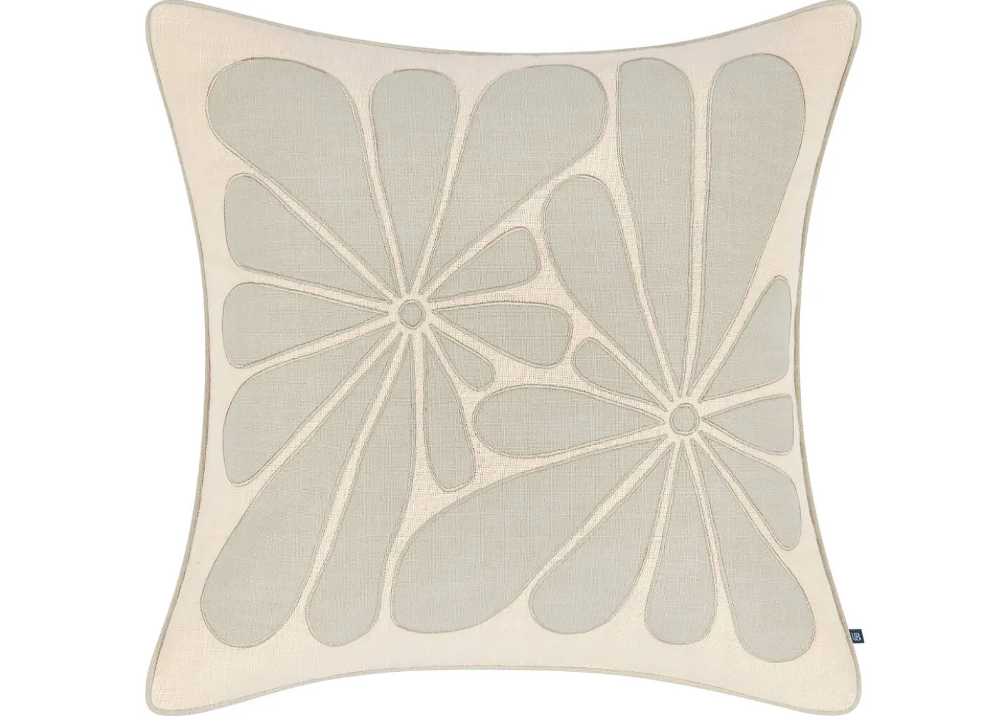 Sylva Cotton Floral Pillow 20x20 Iv/Sand