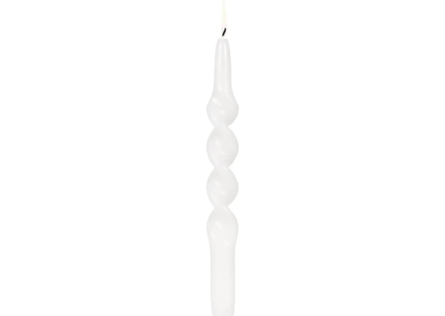 Twist Taper Candles Set White