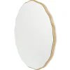 Zina Wavy Round Wall Mirror Brass